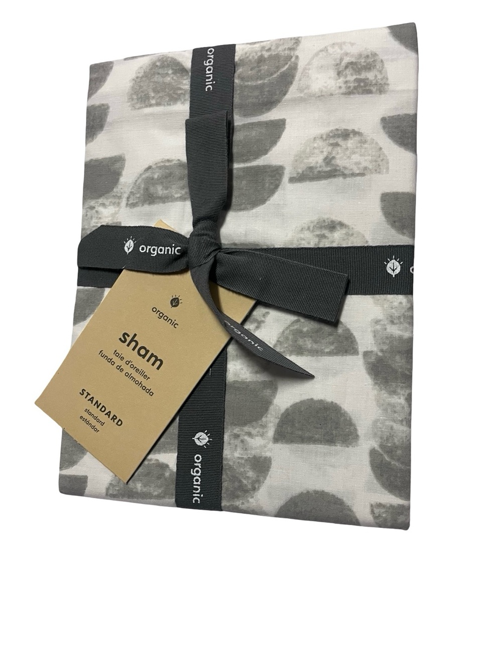 NWT WEST ELM HALF MOON ORGANIC Stamdard Pillow Sham 20” X 26” Minimalist